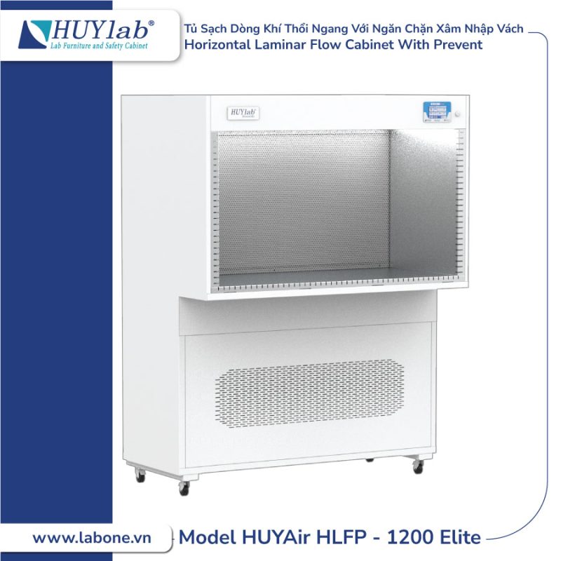 Model HUYAir HLFP-1200 Elite | Tủ Sạch Với Dòng Khí Thổi Ngang Với Ngăn Chặn Xâm Nhập Vách